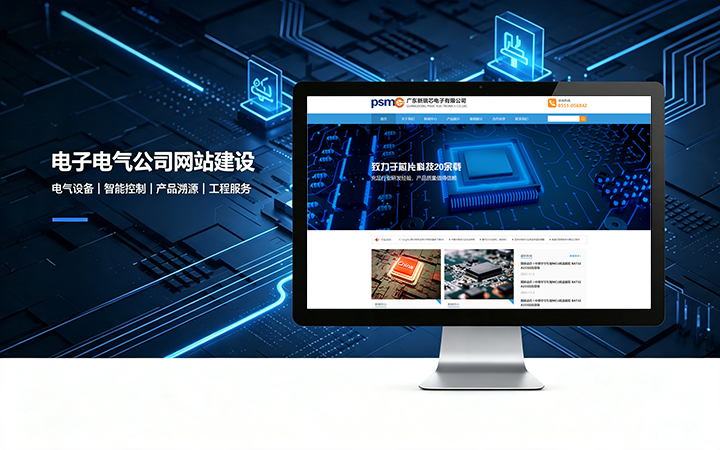 奥林匹斯之门电子电气公司网站建设_电器元器件企业官网设计制作